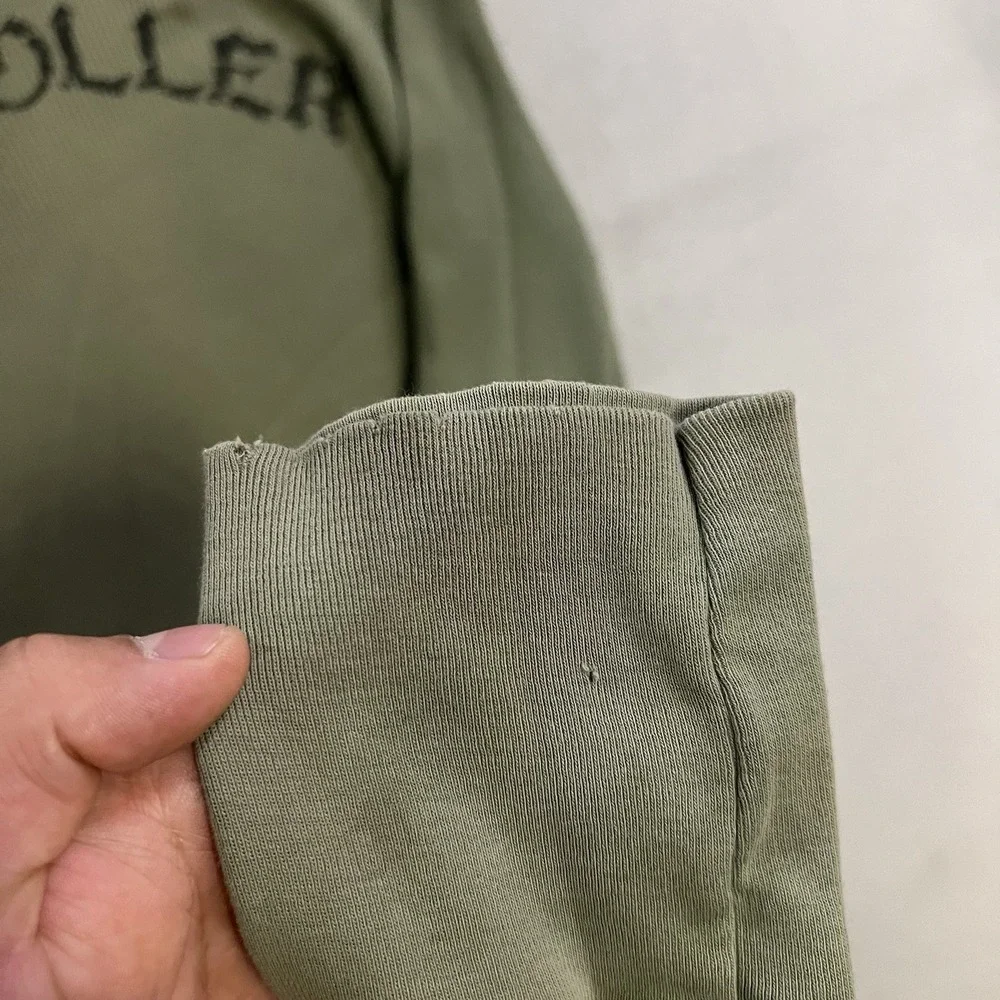 Vintage Anonymous Venice Big Bad Man Thermal Shirt Adult Size Large Green STAINS